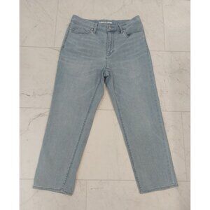 Lands End Light Wash Cropped Demin Jeans Women's Sz 10P